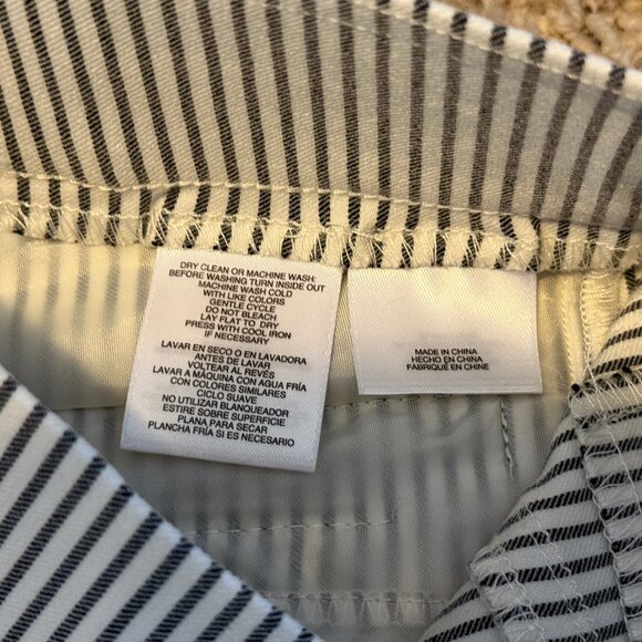 Ann Klein Sleek Classy Skinny Pin Stripe Pull On Jegging Career Dress Pants - Picture 9 of 13